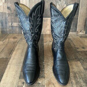 Dan Post 110 R Classic Black Western Cowboy Boots Mens 10 D